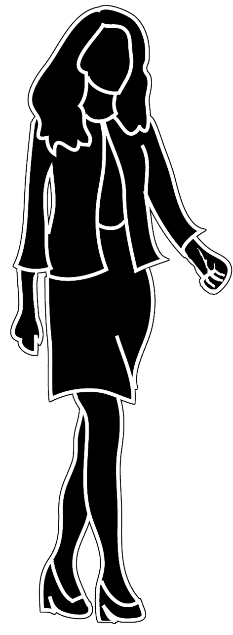 Business woman silhouette