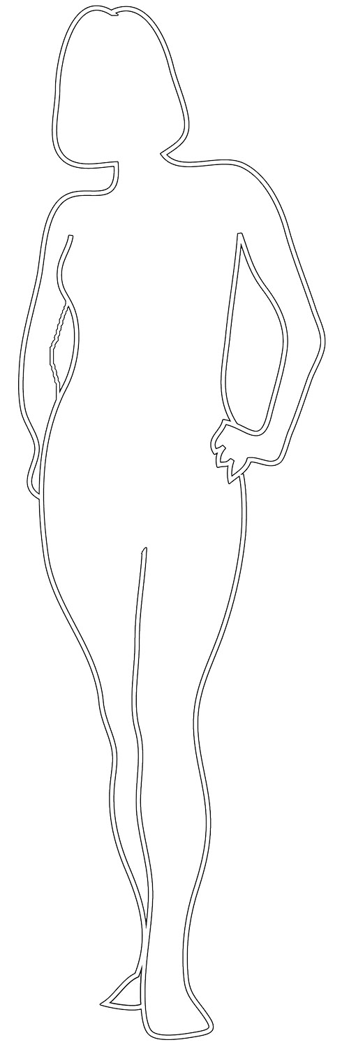 female silhouette outline