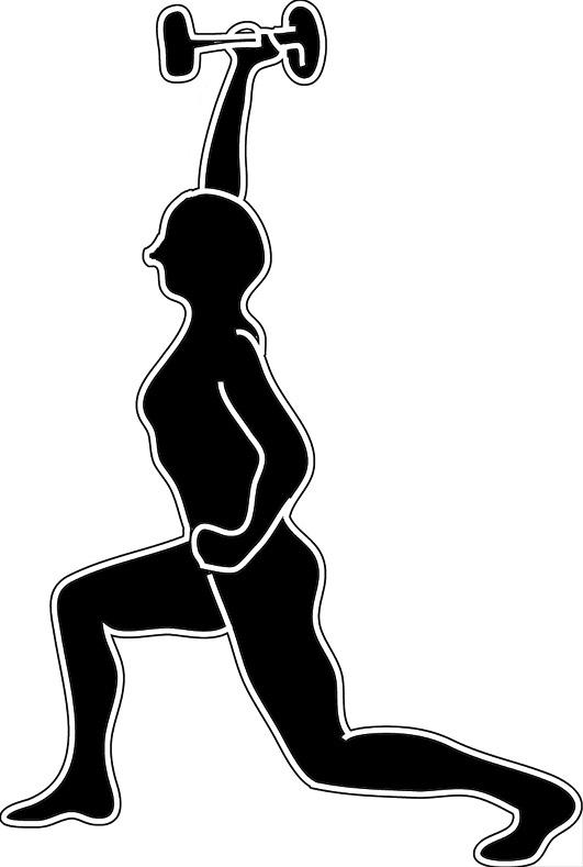 Woman working out silhouette