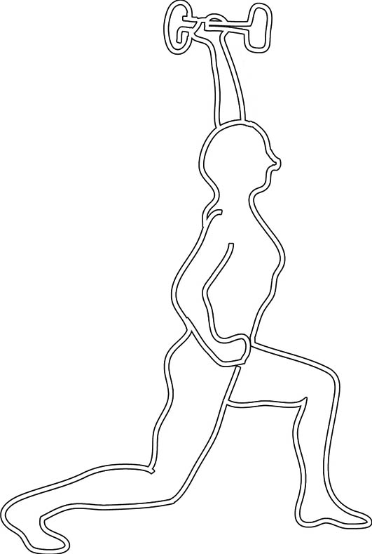 Outline woman fitness
