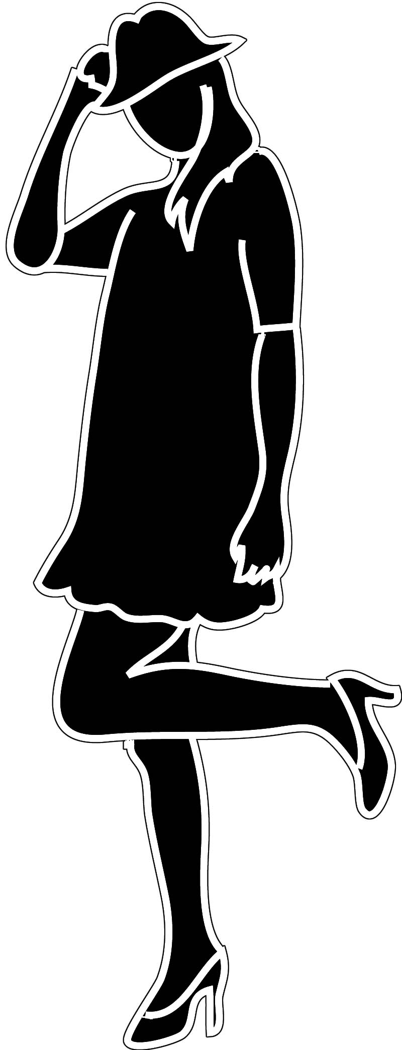 Women Dress Silhouette Clip Art