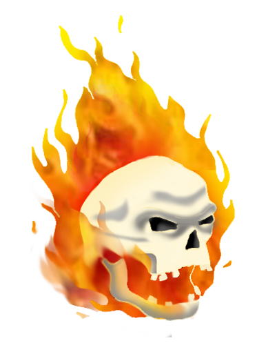Flaming skulls 1