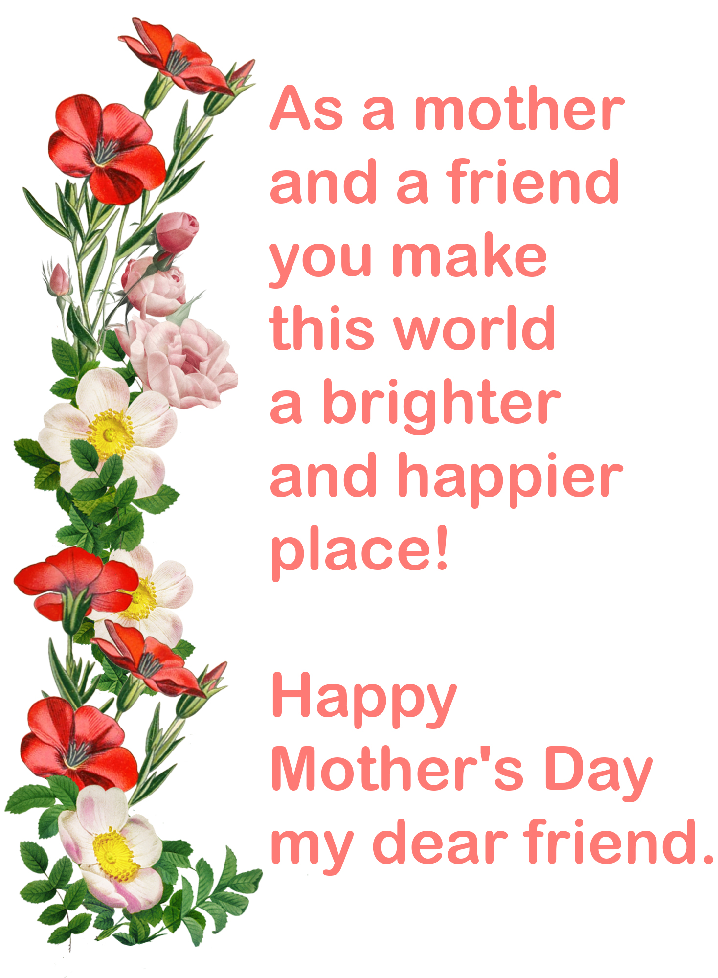 happy Mother's day friend image