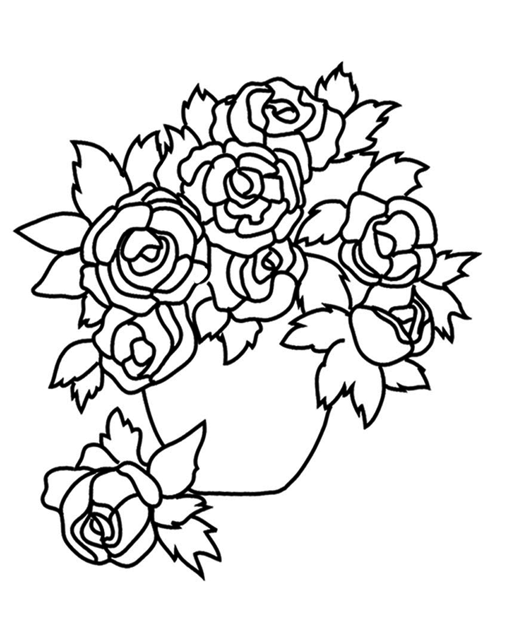 images of roses for coloring book pages - photo #17