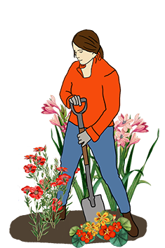 flower gardener clipart