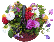 floral clip art basket many flowers