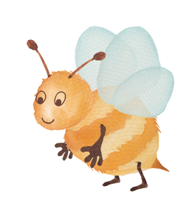flying bee clipart watercolor