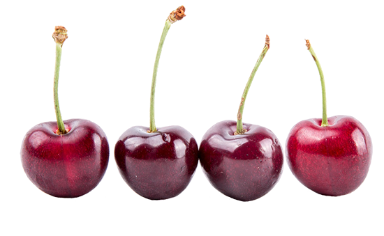 four cherries clipart