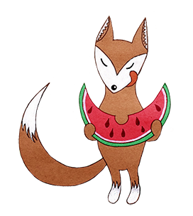 fox-eating-watermelon-cartoon