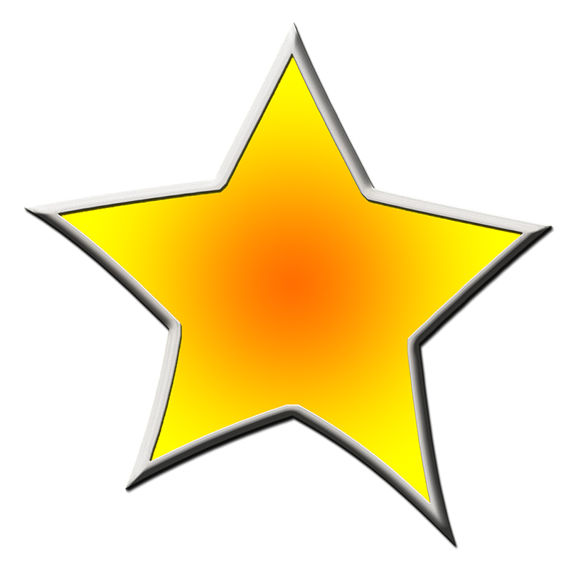 yellow framed star drawing