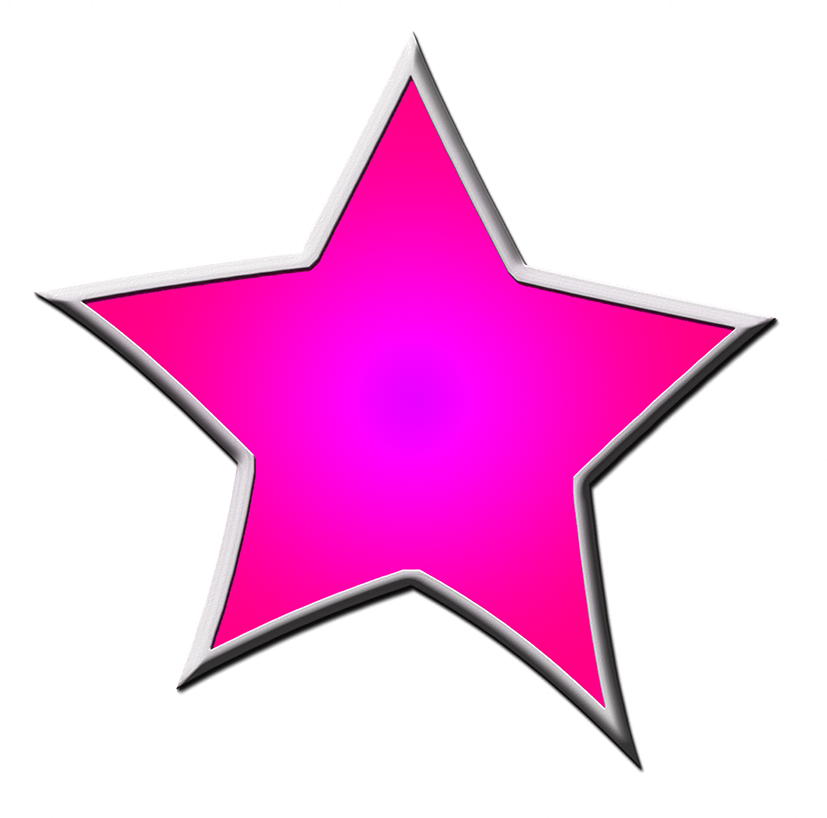 pink framed star drawing