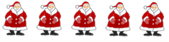 free christmas clip art border santas horisontal