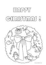 free christmas coloring page wreath