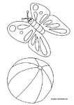 free coloring pages summer butterfly ball