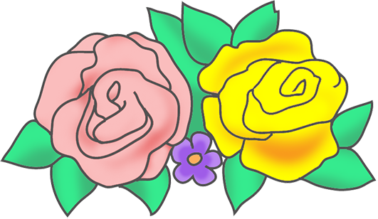 flower drawings two roses