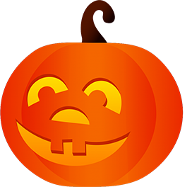 funny and cute Jack-o-lantern clipart