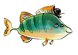 funny cartoon fish drawing