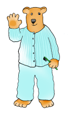 funny clip art bear goodnight