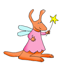 funny clip art kangaroo fairy