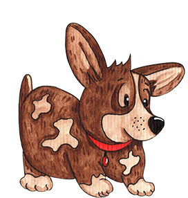 funny dog clipart