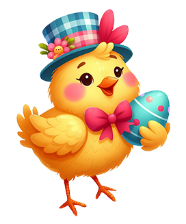 funny Easter chicken clipart