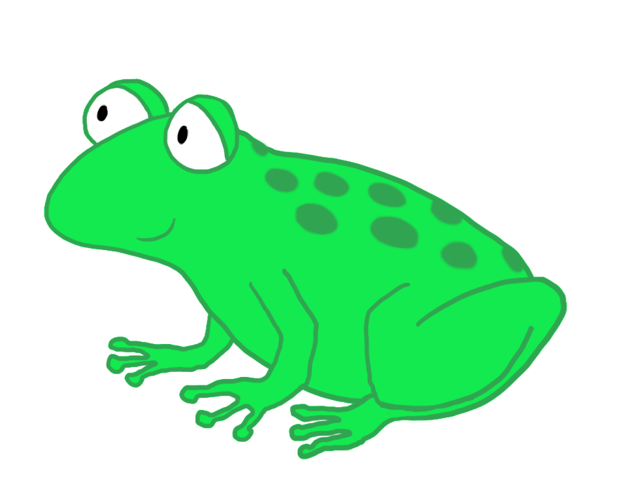 funny and cute cartoon frog