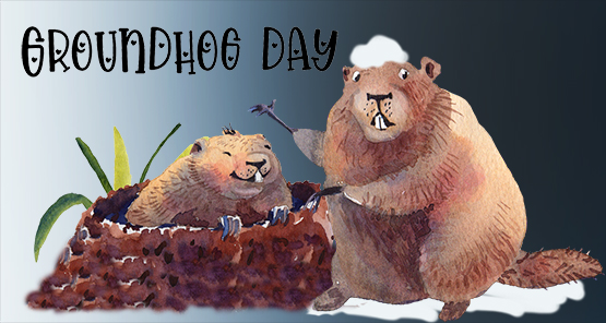 funny groundhog day clipart