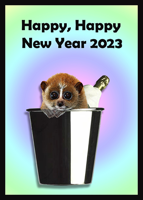 Happy New Year card cute