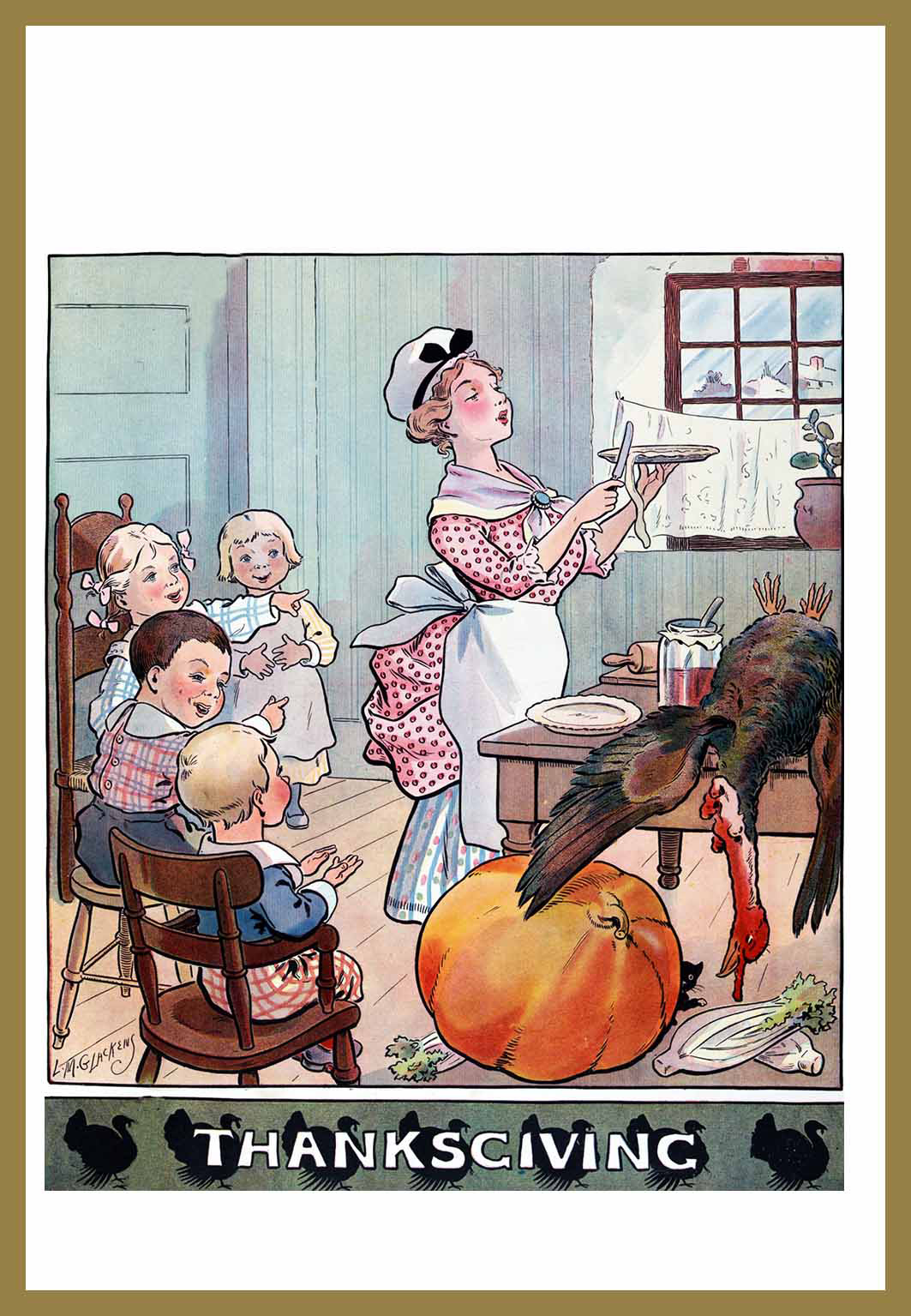 funny Thanksgiving vintage card