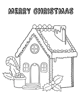 gingerbread house for coloring