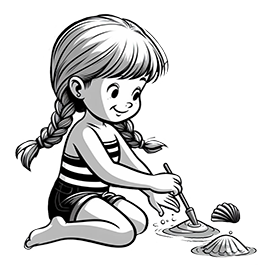 link to black and white summer clipart