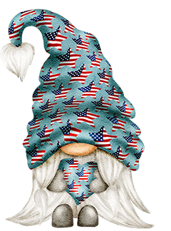 4th of July gnome with heart female