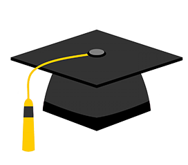 graduation cap yellow tassel PNG