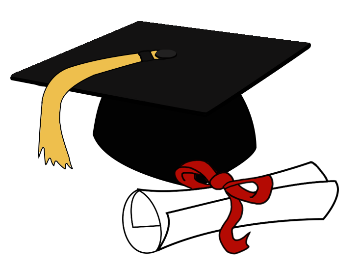 diploma and graduation cap