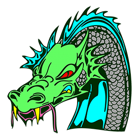 green dragon head