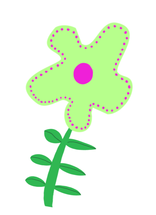 green flower decoration for scrapbooking