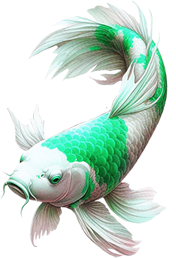 green white Koi fish image AI