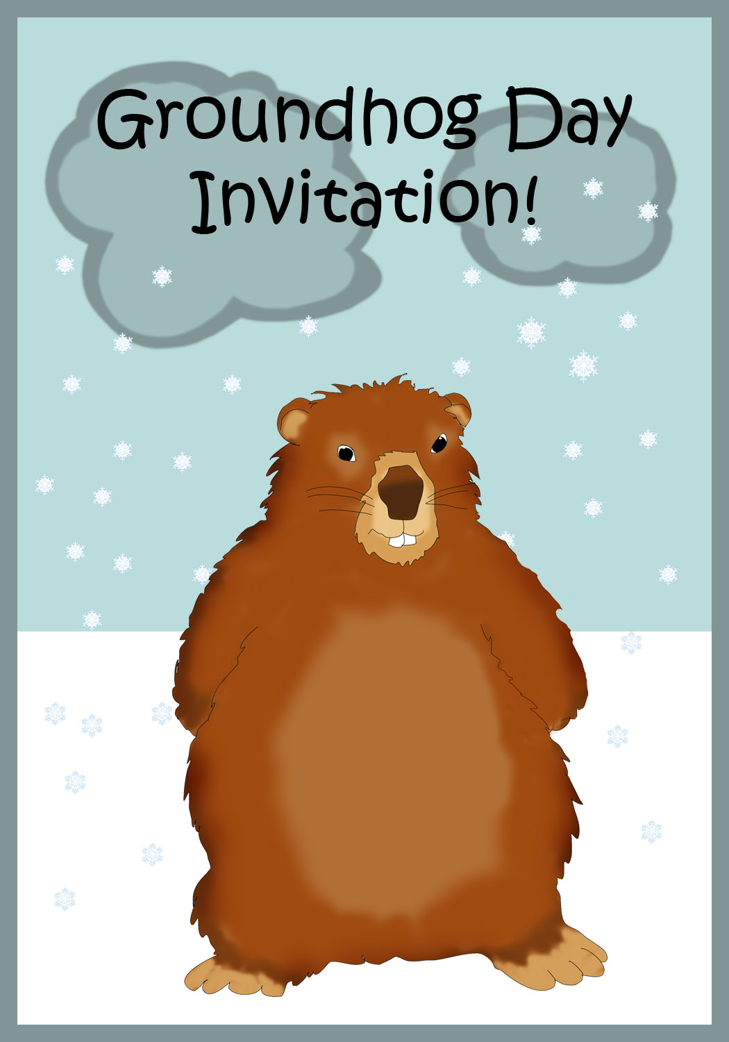 Groundhog Day Free Printable Cards