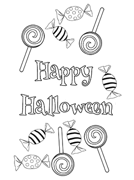 Trick-or-treat-candy for coloring