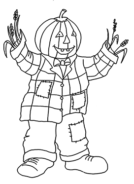 Pumpkin man coloring page