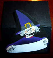 Halloween crafts witch as table place card