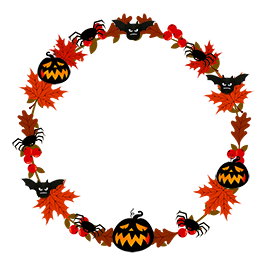 floral Halloween border