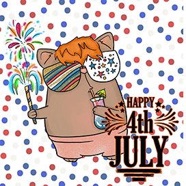Happy 4th July cat