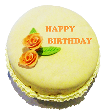 Happy birthday cake with roses