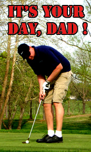 fathers day greeting playing golf