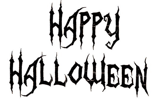 scary Happy Halloween text
