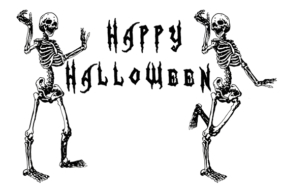happy Halloween image skeletons