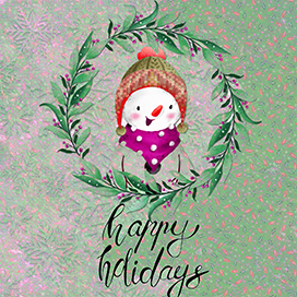 cute happy holidays greeting 