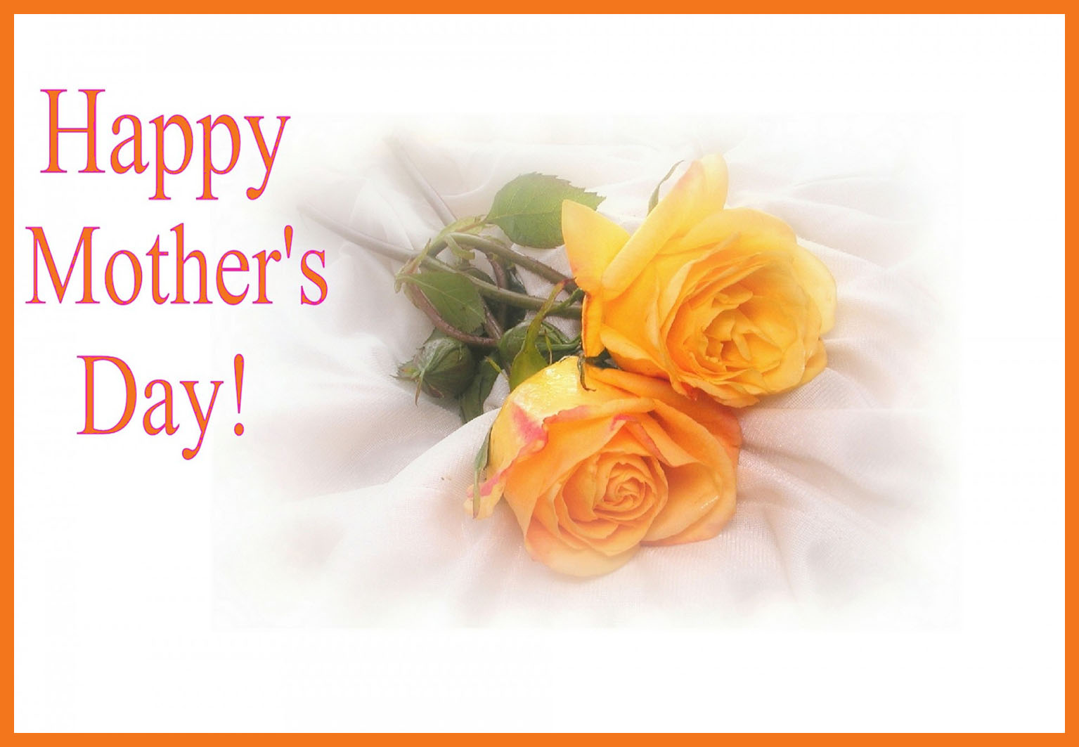 Mother's Day card with yellow roses
