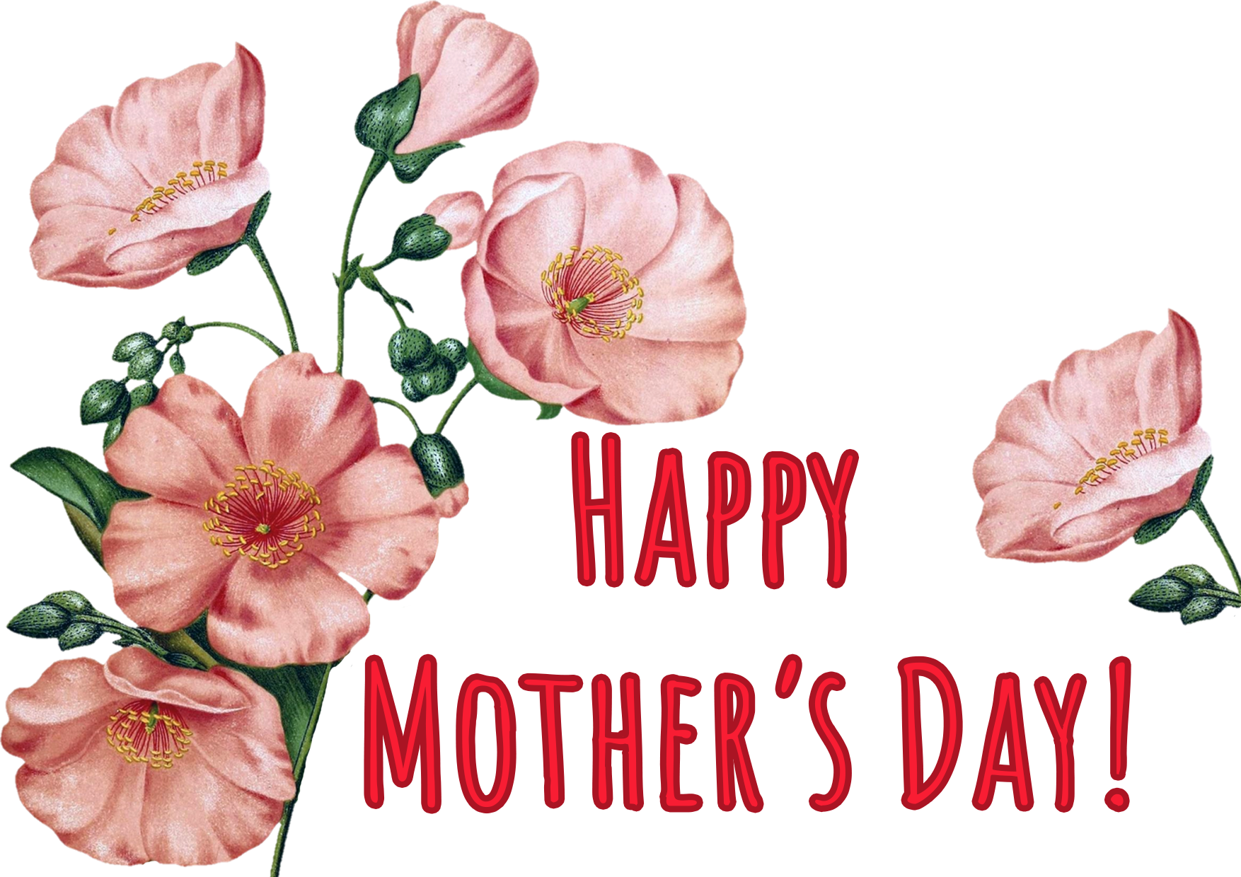 clipart mom day flowers